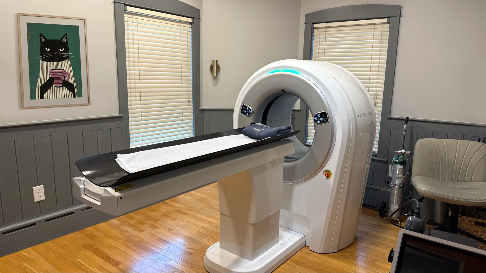 MRI Machine in Seacoast Emergency and Referral Veterinary Hospital Patient Room